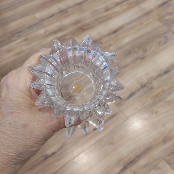 Vintage German PartyLite Aurora P7378 Lead Crystal Votive/Pillar Candle Holder - Picture 3 of 4